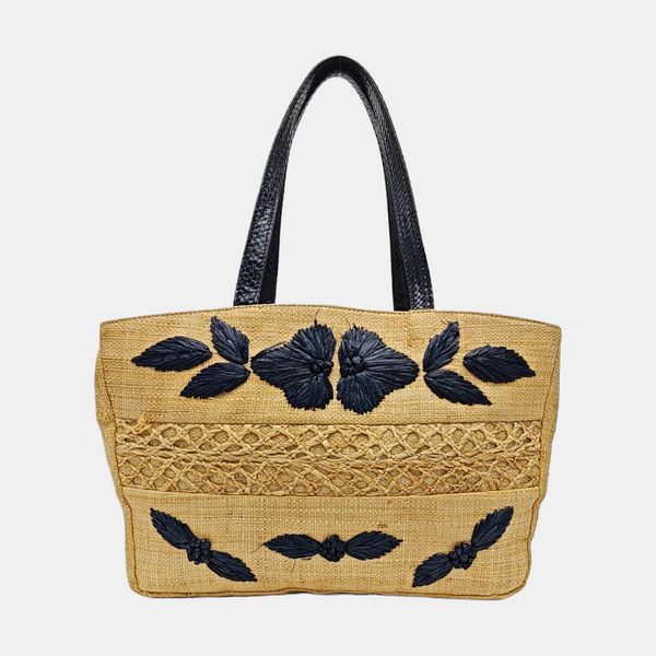 Straw Tote Bag Brown