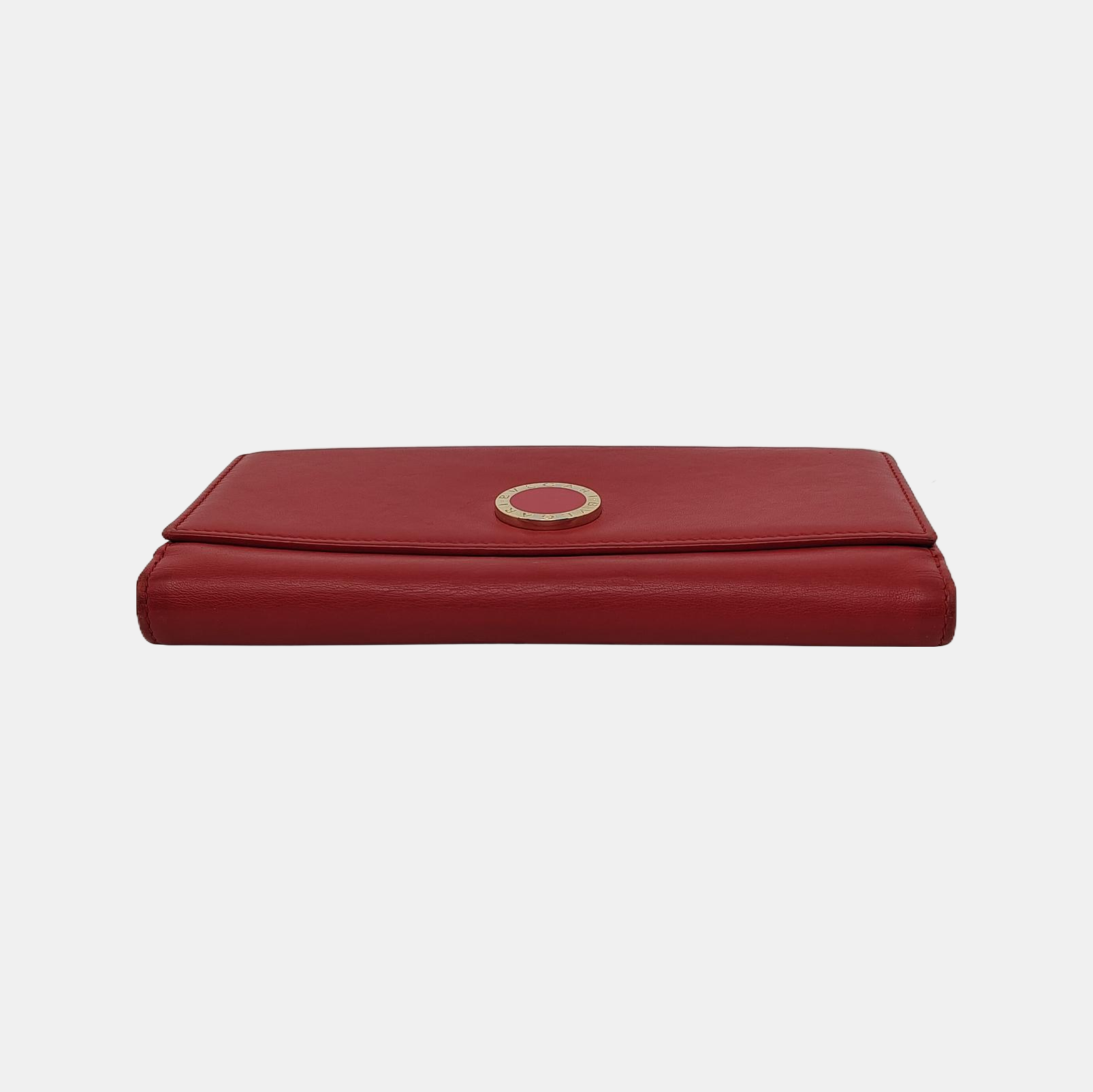 BVLGARI Calfskin Red Wallet