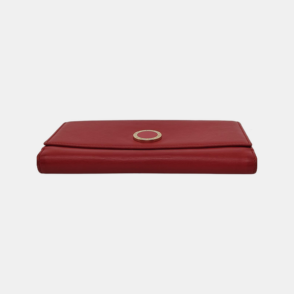 BVLGARI Calfskin Red Wallet