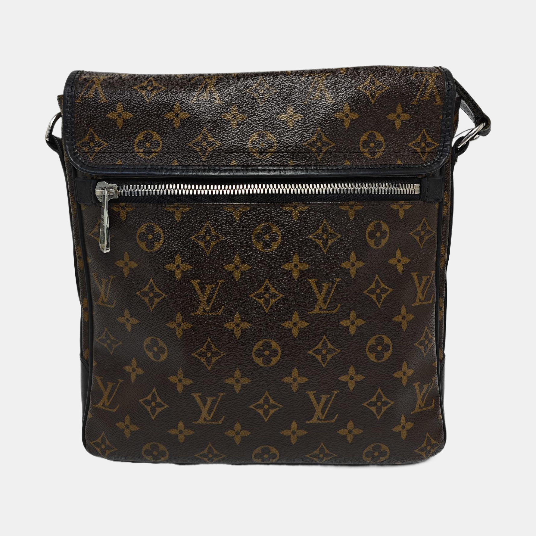 Monogram Coated Canvas Shoulder Bag Brown