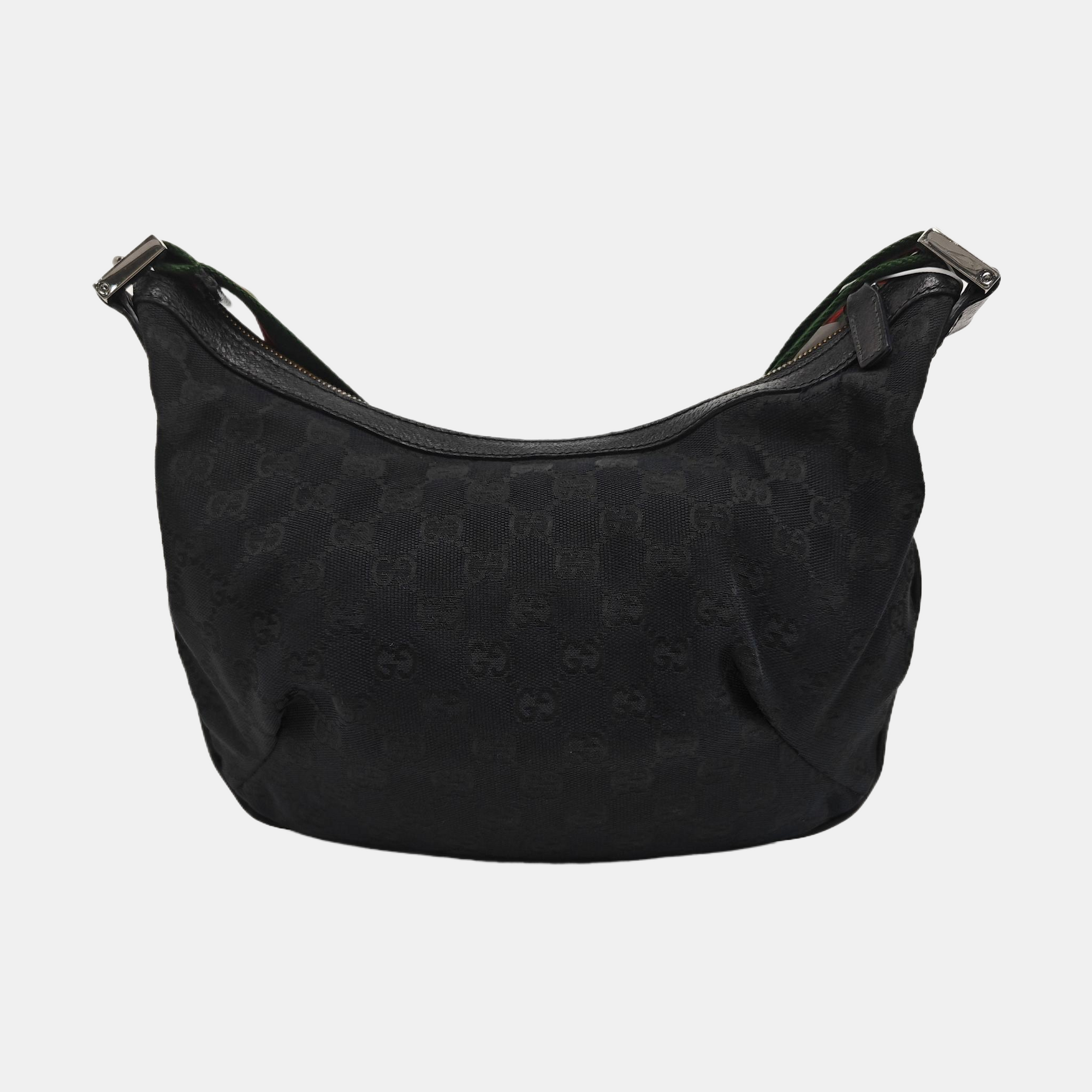 Monogram Canvas Shoulder Bag Black
