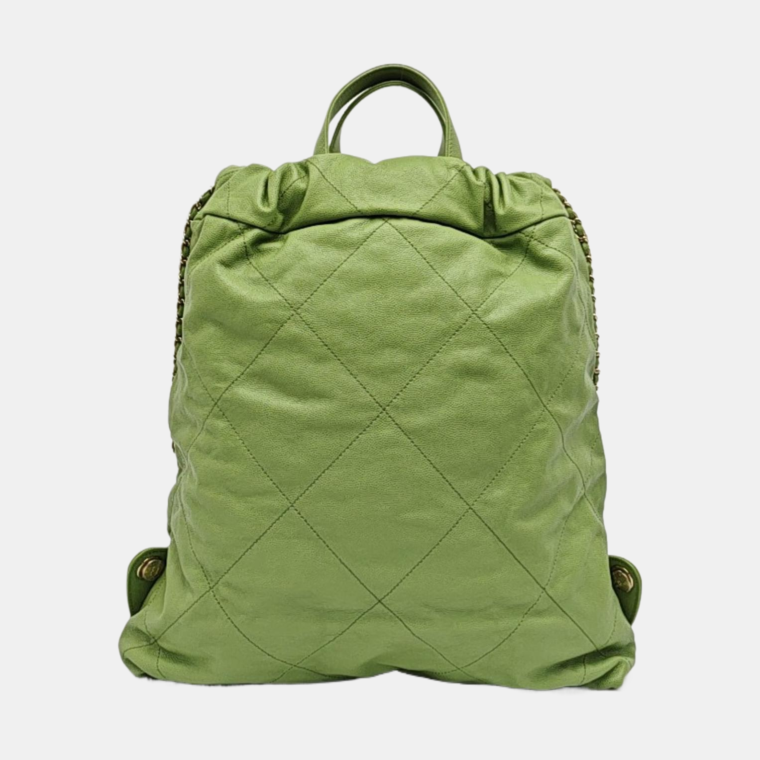 CHANEL 22 Small Quilted Calfskin Green