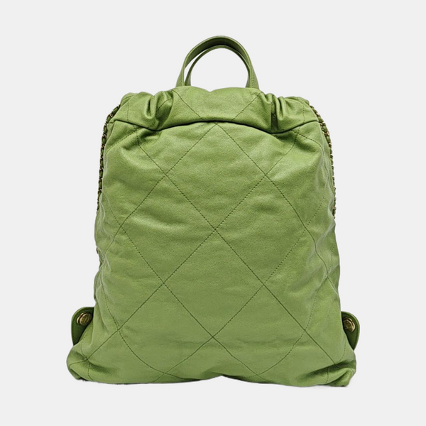 CHANEL 22 Small Quilted Calfskin Green