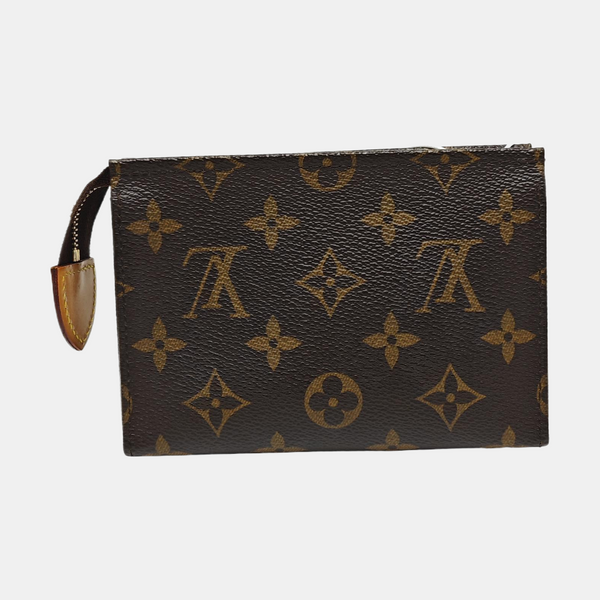 TOILET POCKET 15 Monogram Coated Canvas Brown