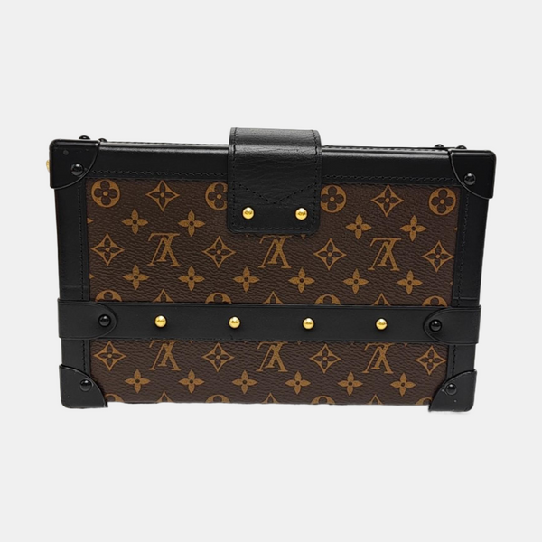 PETITE MALLE Monogram Coated Canvas Brown