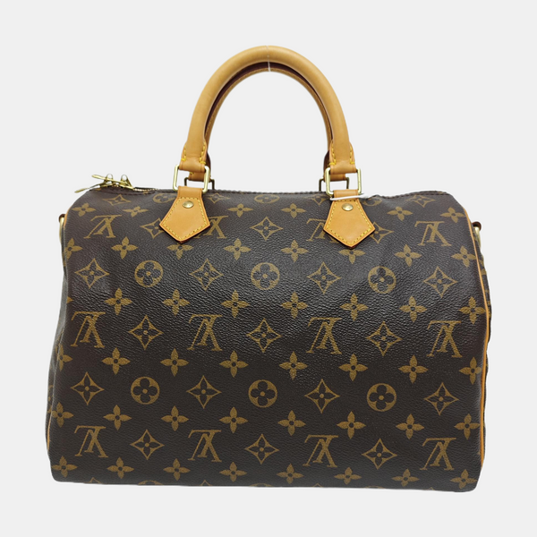 SPEEDY 30 Monogram Coated Canvas Brown