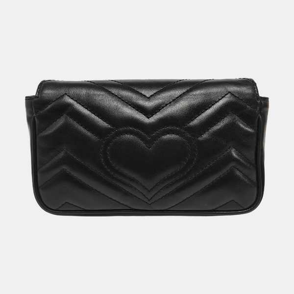 GG Marmont Mini Quilted Calfskin Black