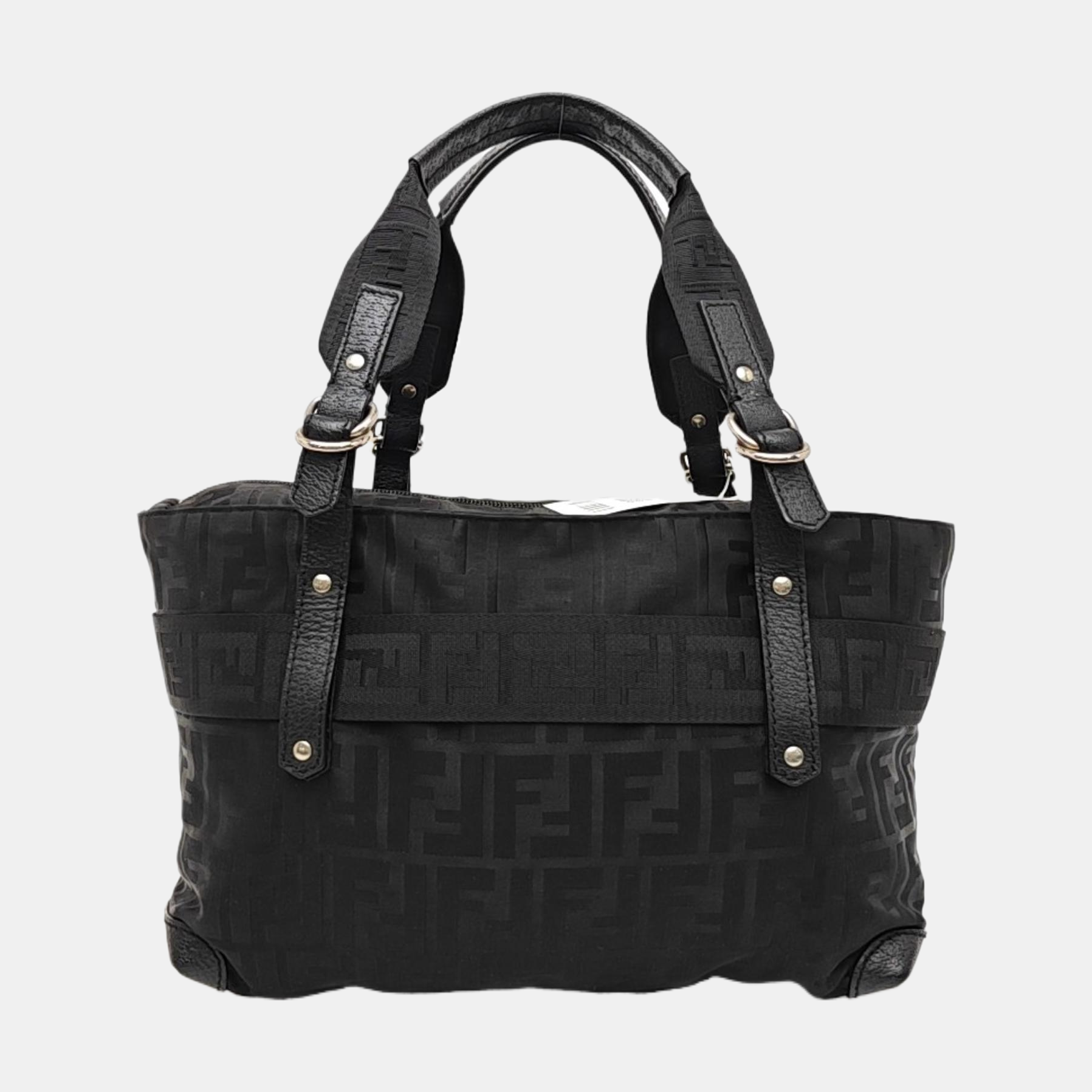 Fabric Top Handle Bag Black