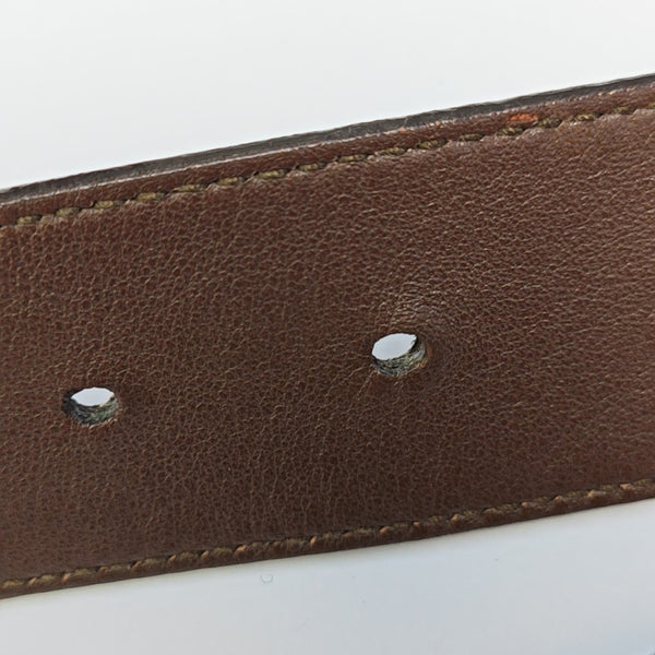 Coated Canvas Belt Brown