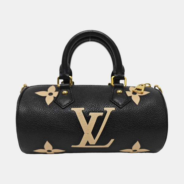 PAPILLON BB Monogram Calfskin Black
