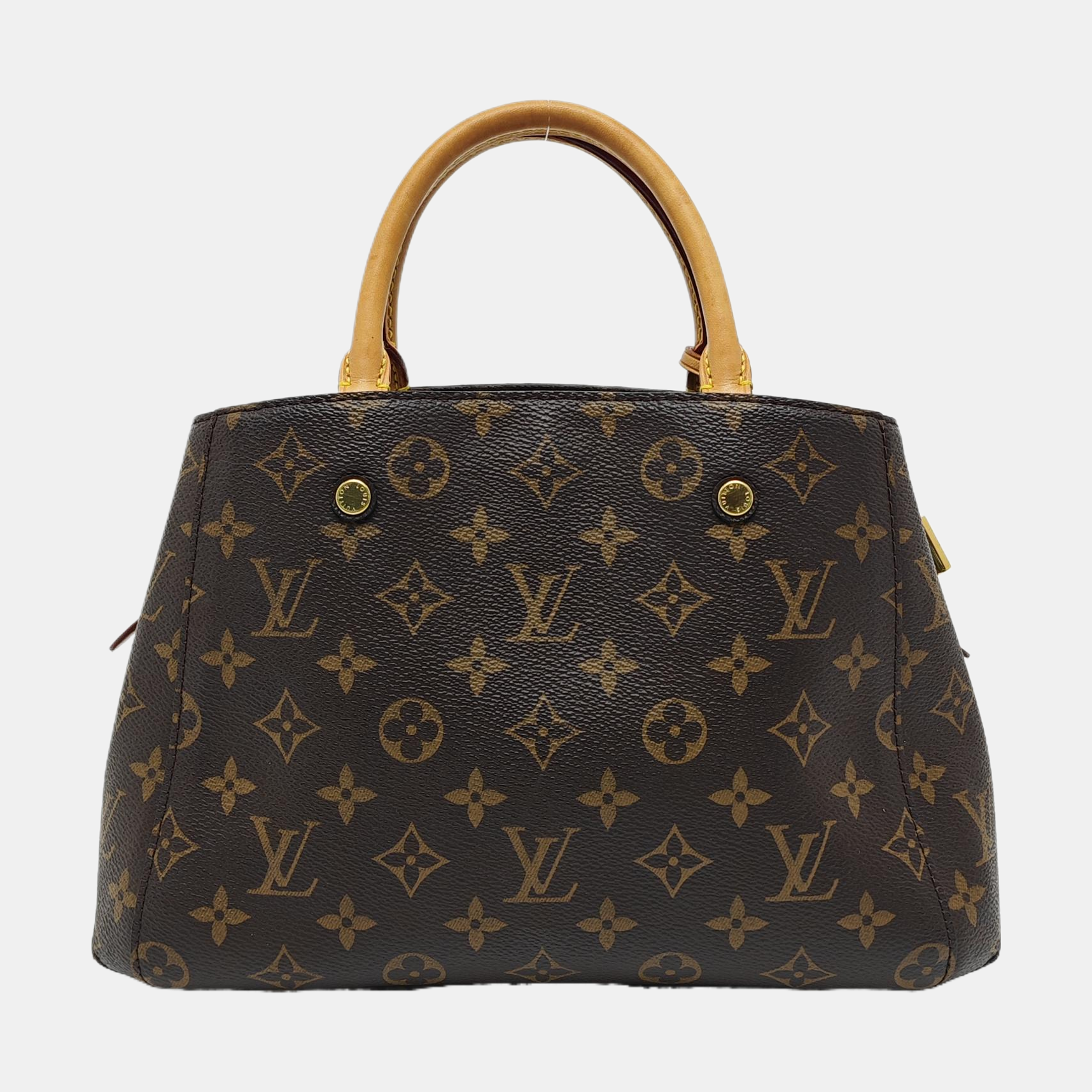 MONTAIGNE BB Monogram Coated Canvas Brown