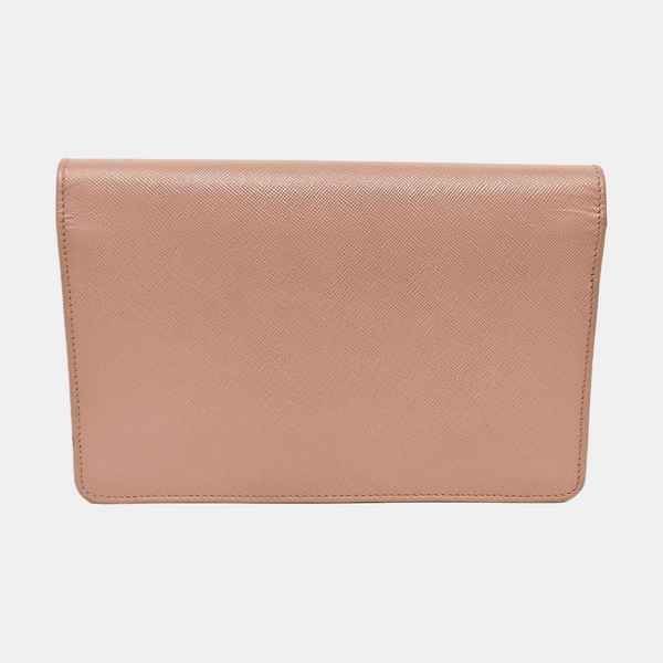 Saffiano Calfskin Crossbody Bag Pink