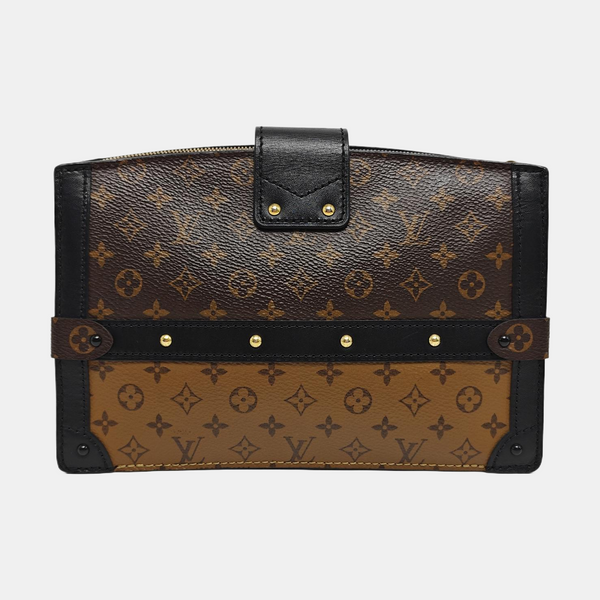 TRUNK Monogram Coated Canvas Brown