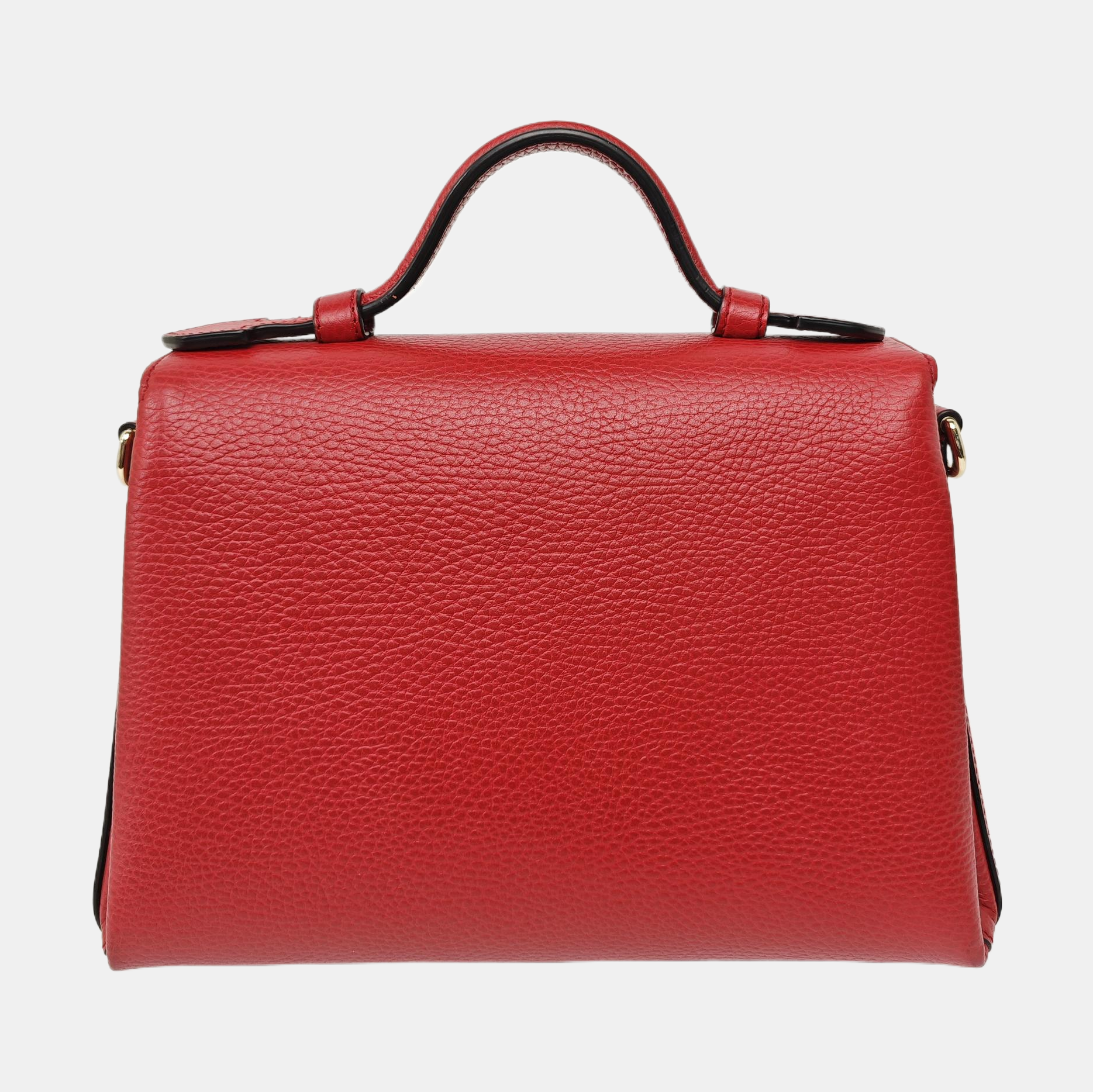 Interlocking G Large Calfskin Red