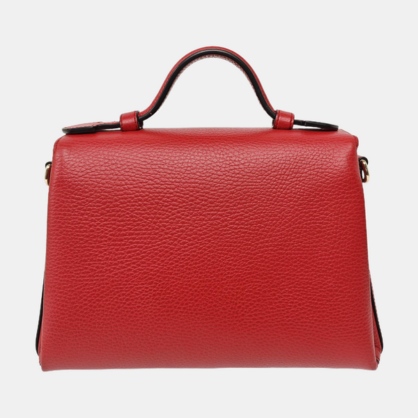 Interlocking G Large Calfskin Red