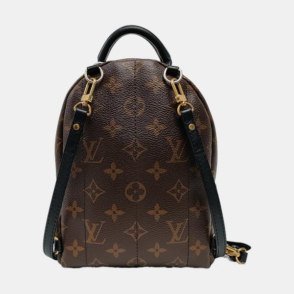 Authenticated pre-owned  PALM SPRINGS Mini Monogram Coated Canvas Brown - Backpack at Looply