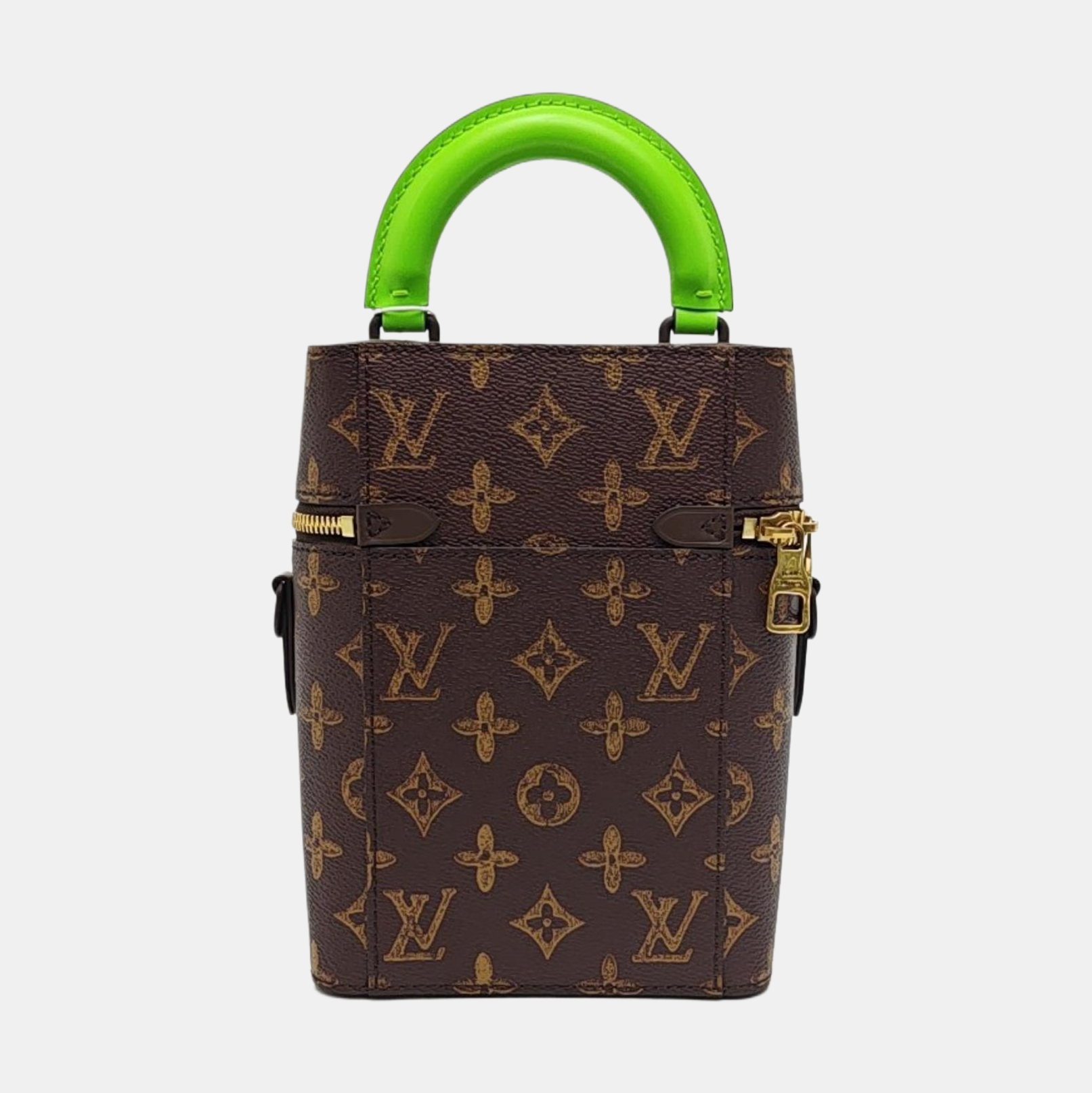 VERTICAL BOX TRUNK Monogram Coated Canvas Brown