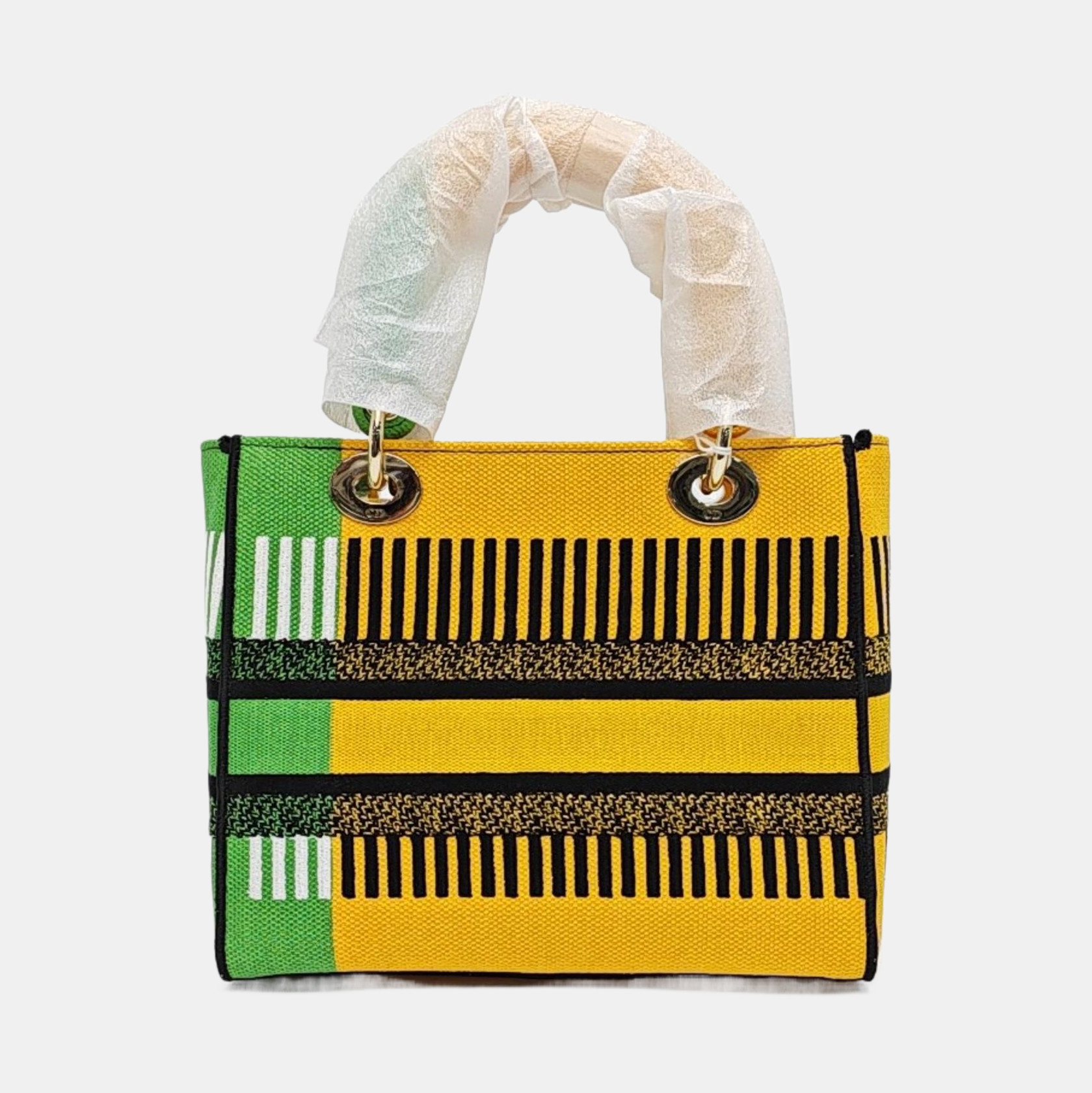 Authenticated pre-owned  Lady D-Lite Medium Fabric Multicolor - Tote Bag at Looply