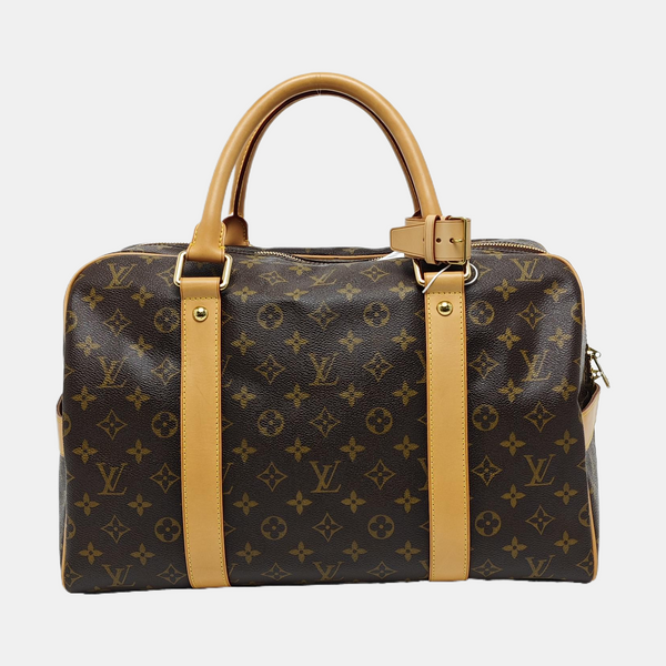 Monogram Coated Canvas Top Handle Bag Brown