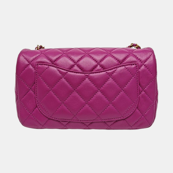 CLASSIC FLAP Mini Quilted Lambskin Purple