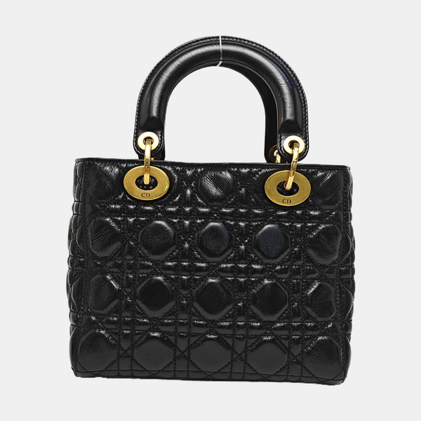 Lady Dior Small Cannage Lambskin Black