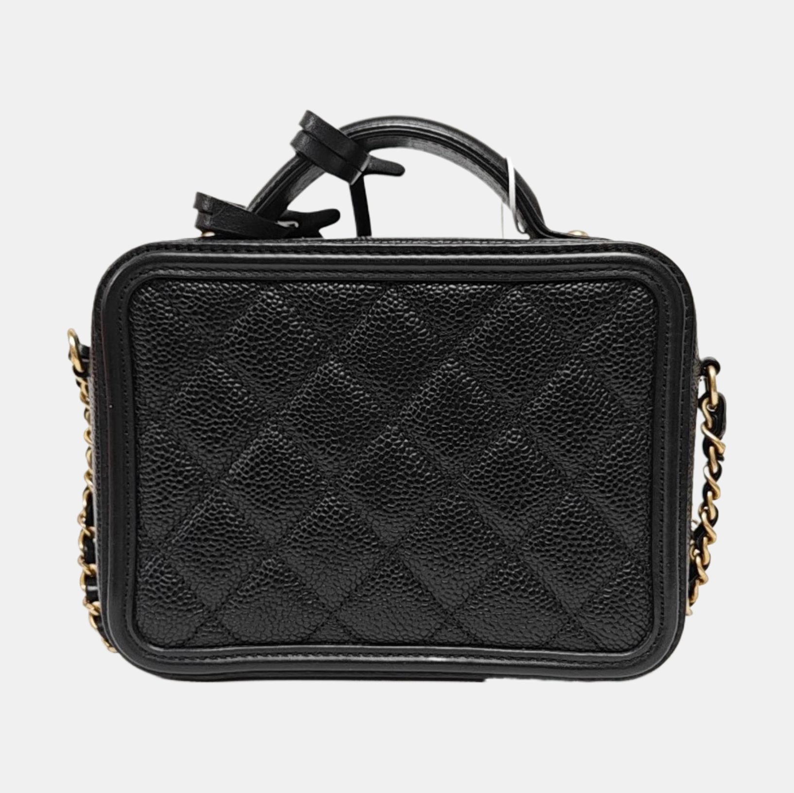 FILIGREE Small Quilted Grained Calfskin Black