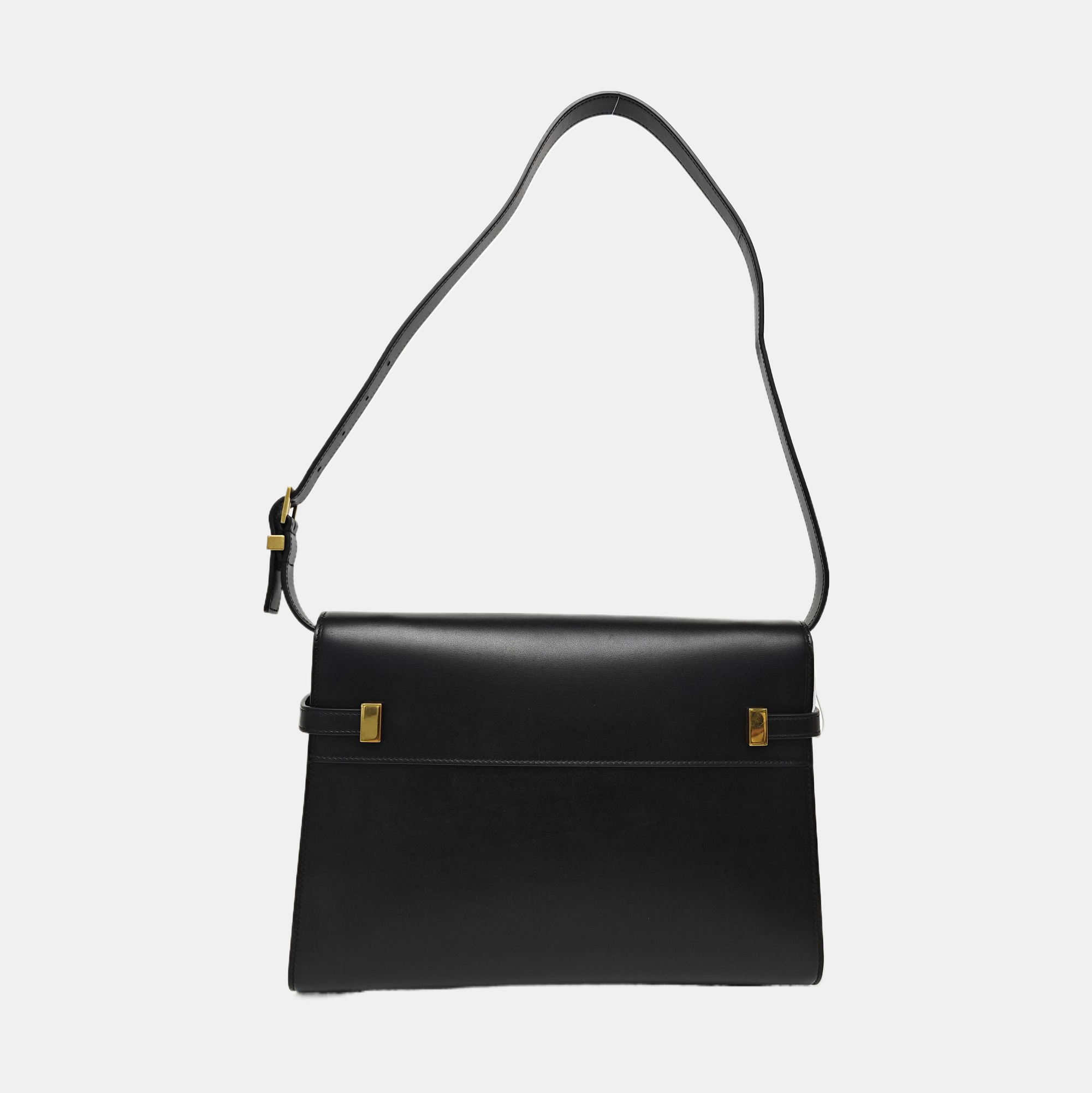 MANHATTAN Medium Calfskin Black