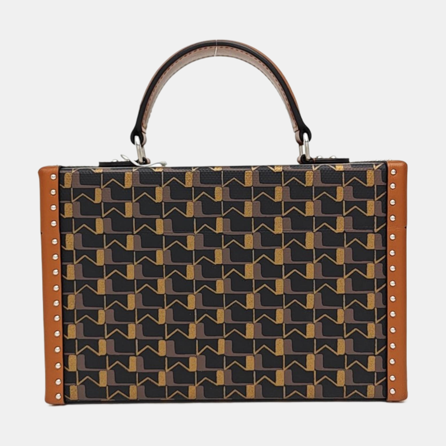 Coated Canvas Shoulder Bag Brown