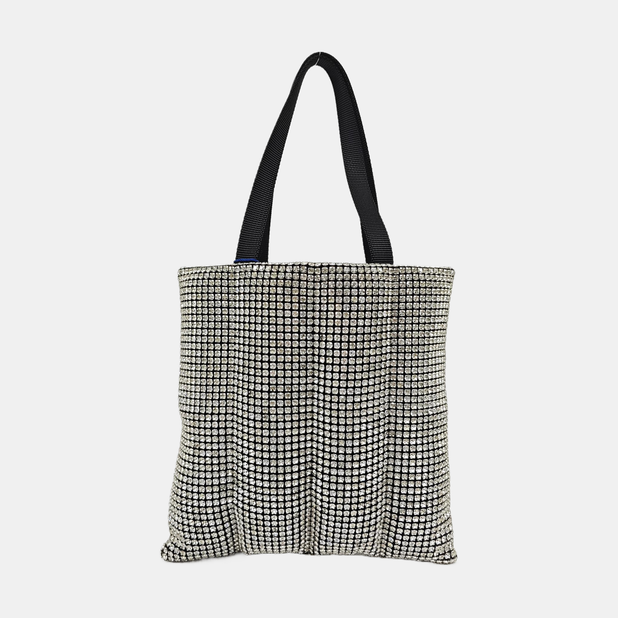 Lab-Grown Diamond Top Handle Bag Black