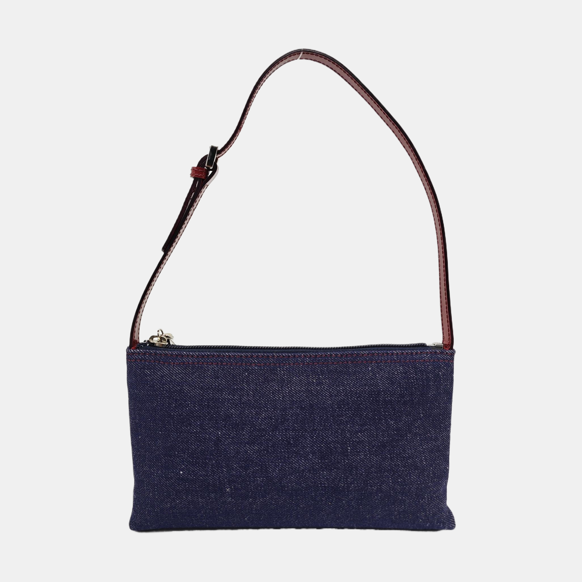 Denim Top Handle Bag Blue