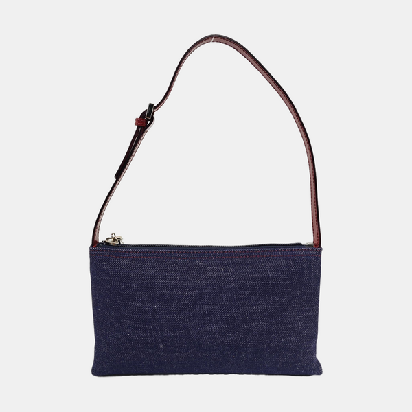 Denim Top Handle Bag Blue