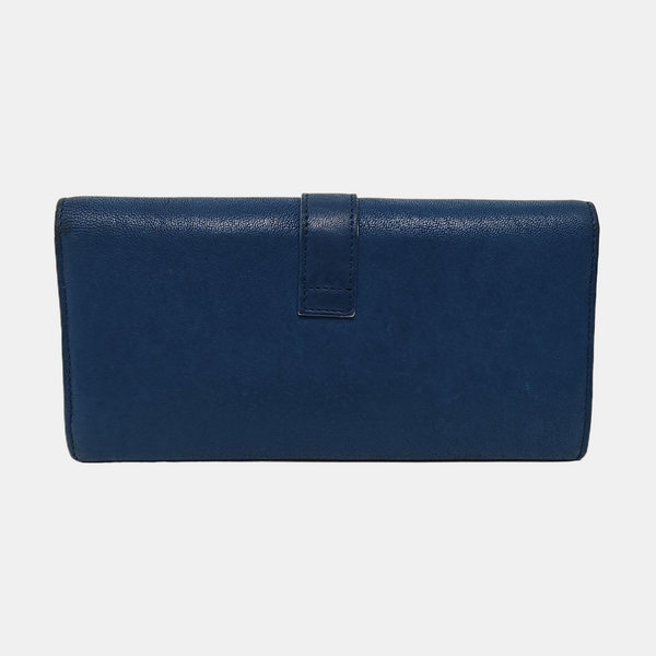 CHYC Y LIGNE Calfskin Blue Wallet