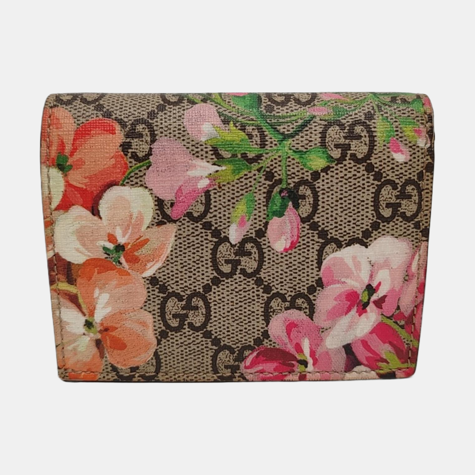 GG Blooms Monogram Coated Canvas Beige Wallet