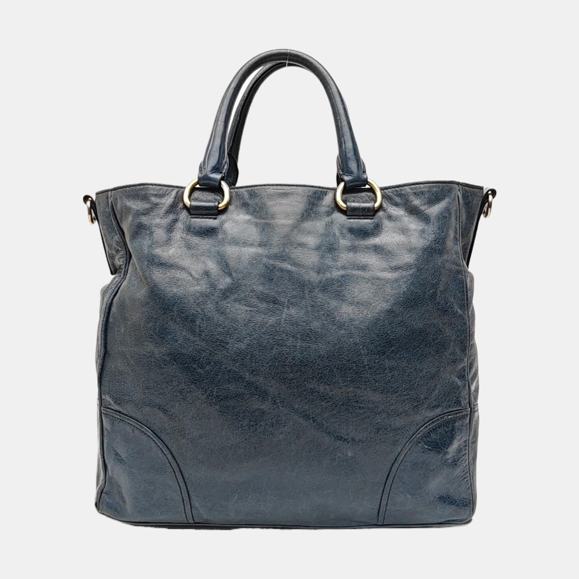 Calfskin Shoulder Bag Blue