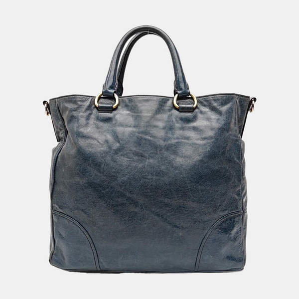 Calfskin Shoulder Bag Blue