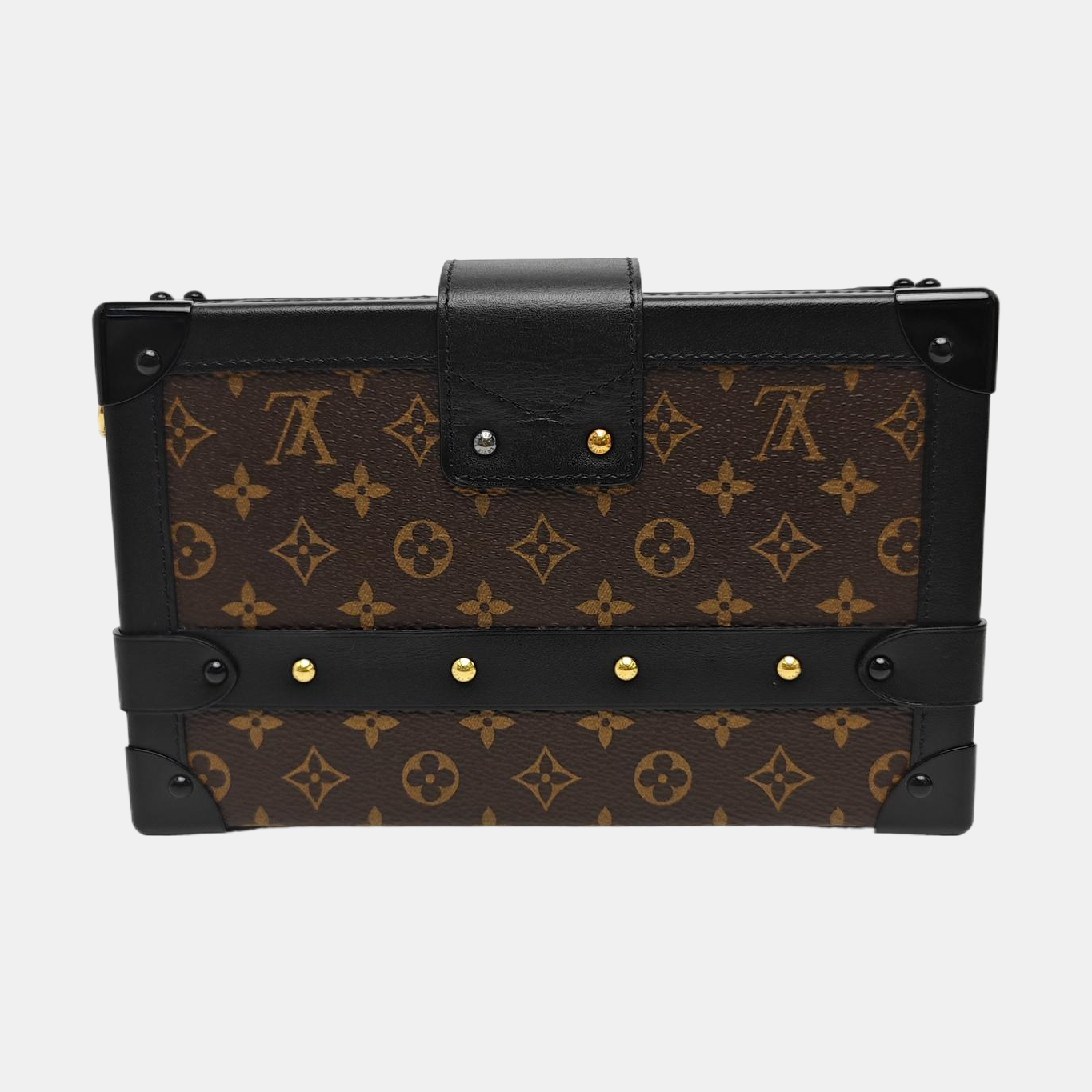 PETITE MALLE Monogram Coated Canvas Brown