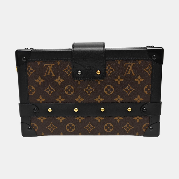 PETITE MALLE Monogram Coated Canvas Brown