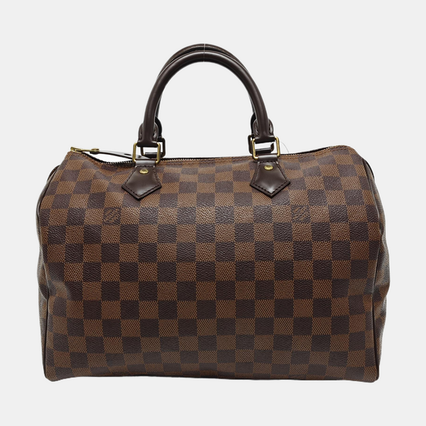 Authenticated pre-owned  SPEEDY 30 Coated Canvas Brown - Top Handle Bag at Looply