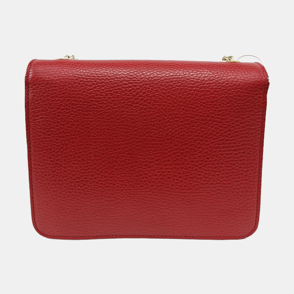 Interlocking G Small Calfskin Red