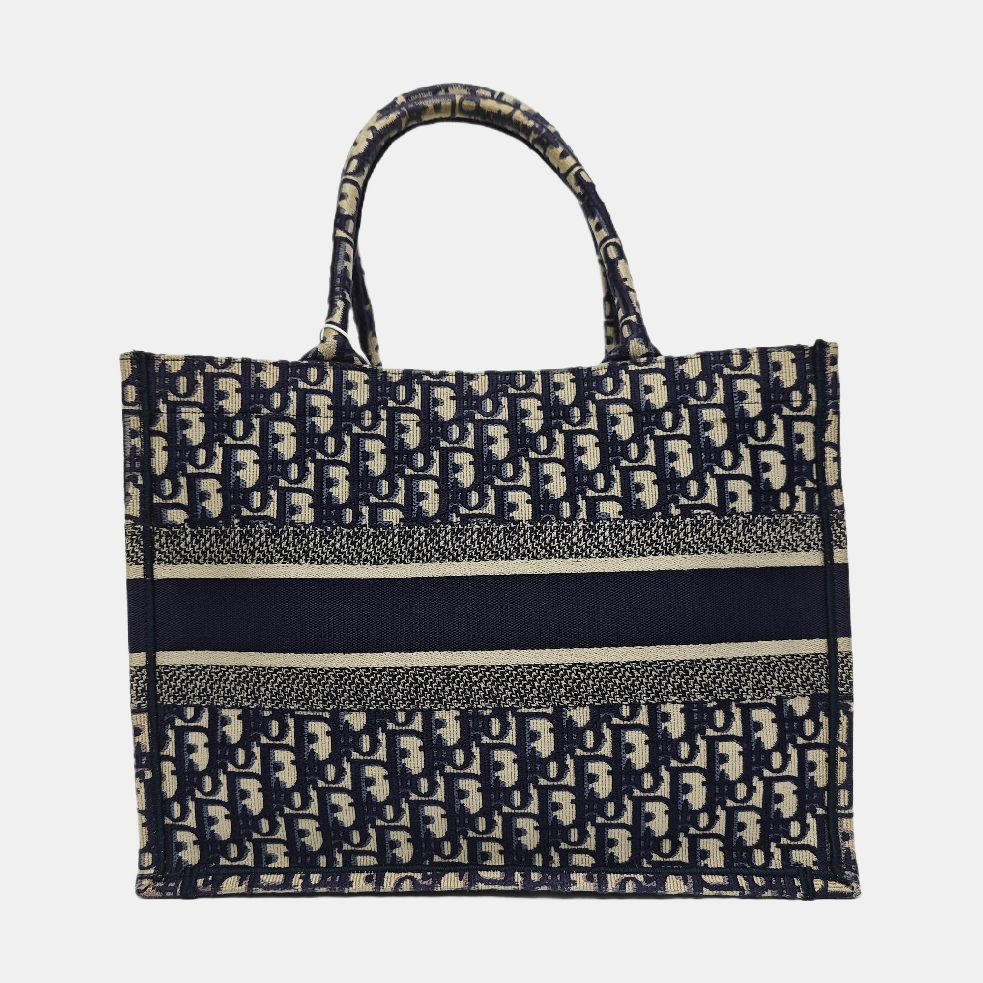 Book Tote Medium Oblique Canvas Blue