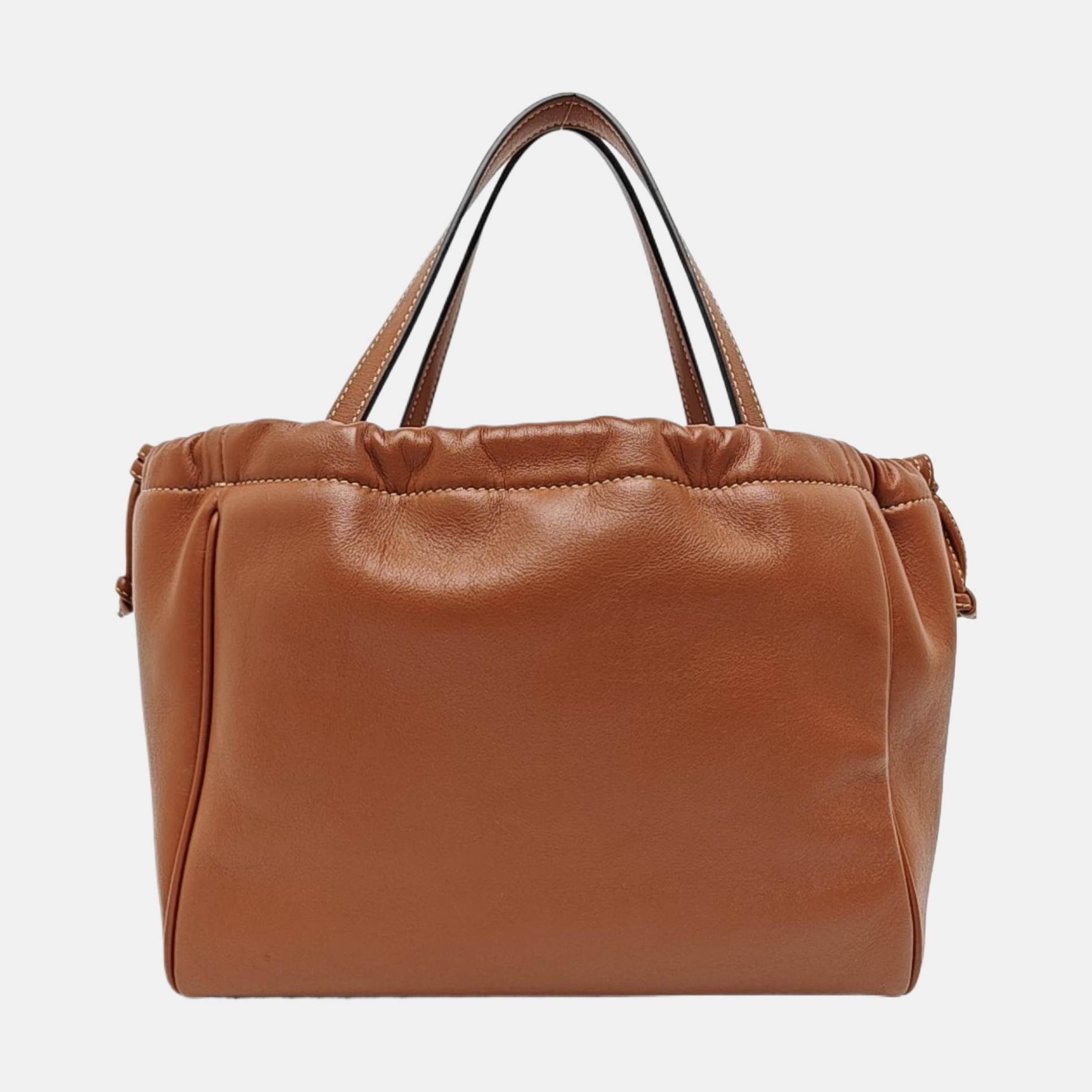 CABAS TRIOMPHE Small Quilted Calfskin Brown