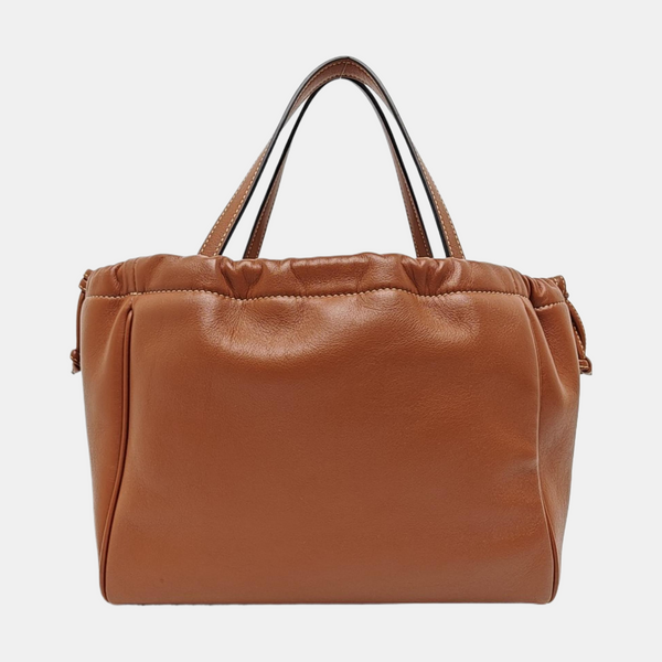 CABAS TRIOMPHE Small Quilted Calfskin Brown