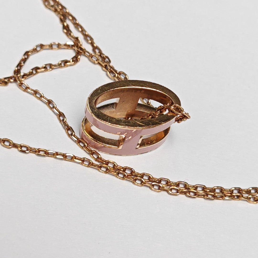 Pop H Metal Rose Gold Necklace