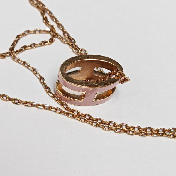 Pop H Metal Rose Gold Necklace