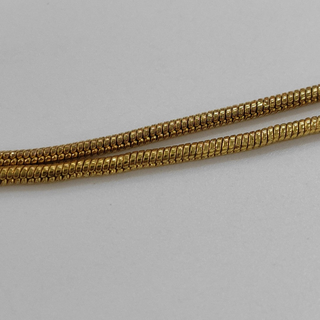 Twist Round Metal Gold Necklace