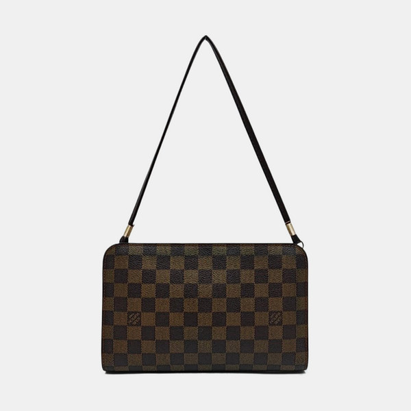 SAINT LOUIS Damier Ebene Coated Canvas Brown