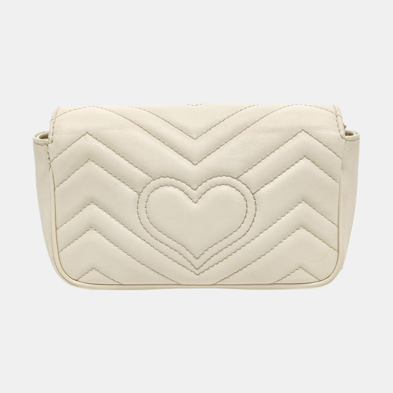 GG Marmont Mini Quilted Calfskin White