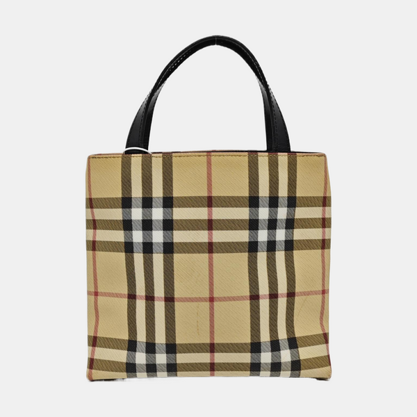 Large Coated Canvas Beige
