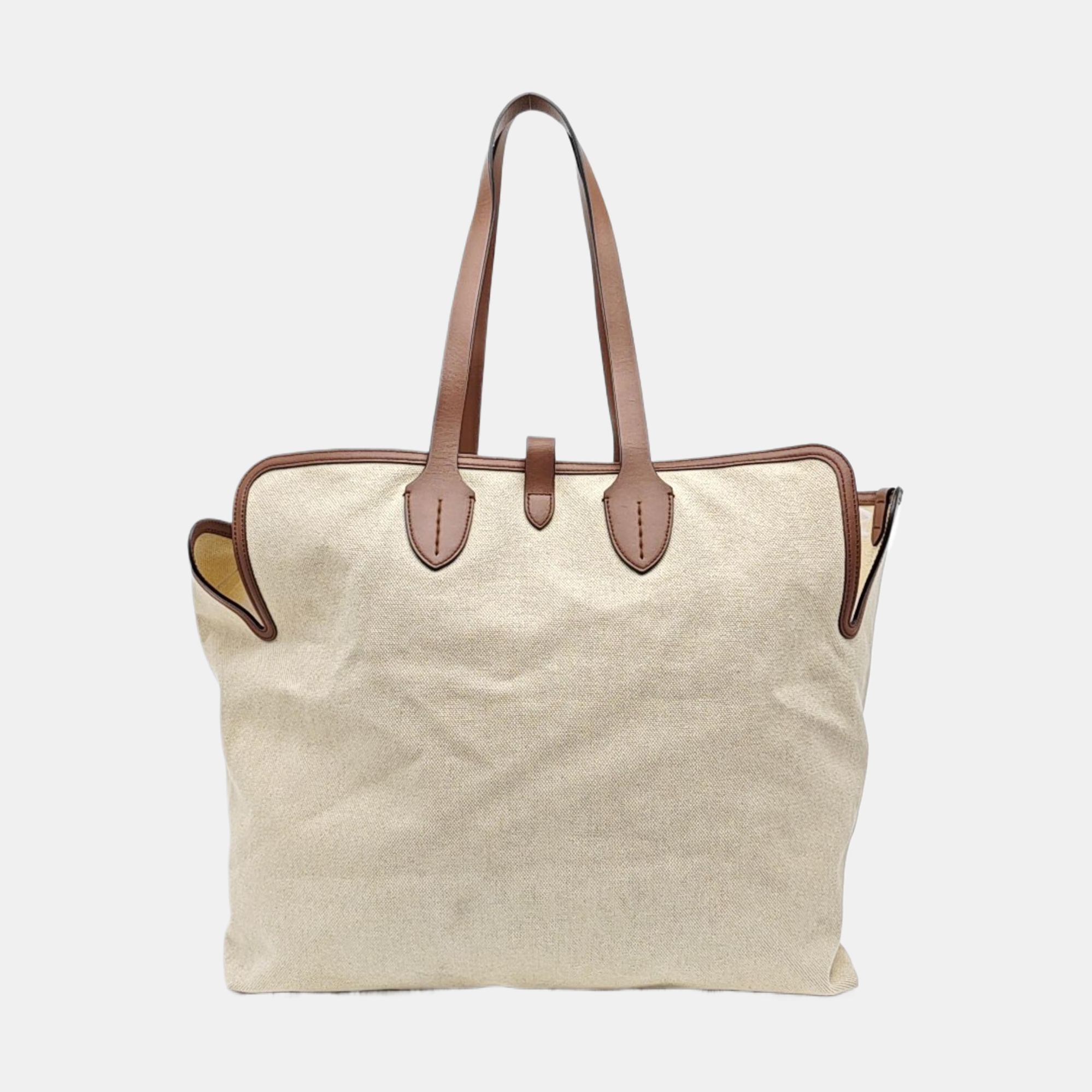 The Belt Large Canvas Beige