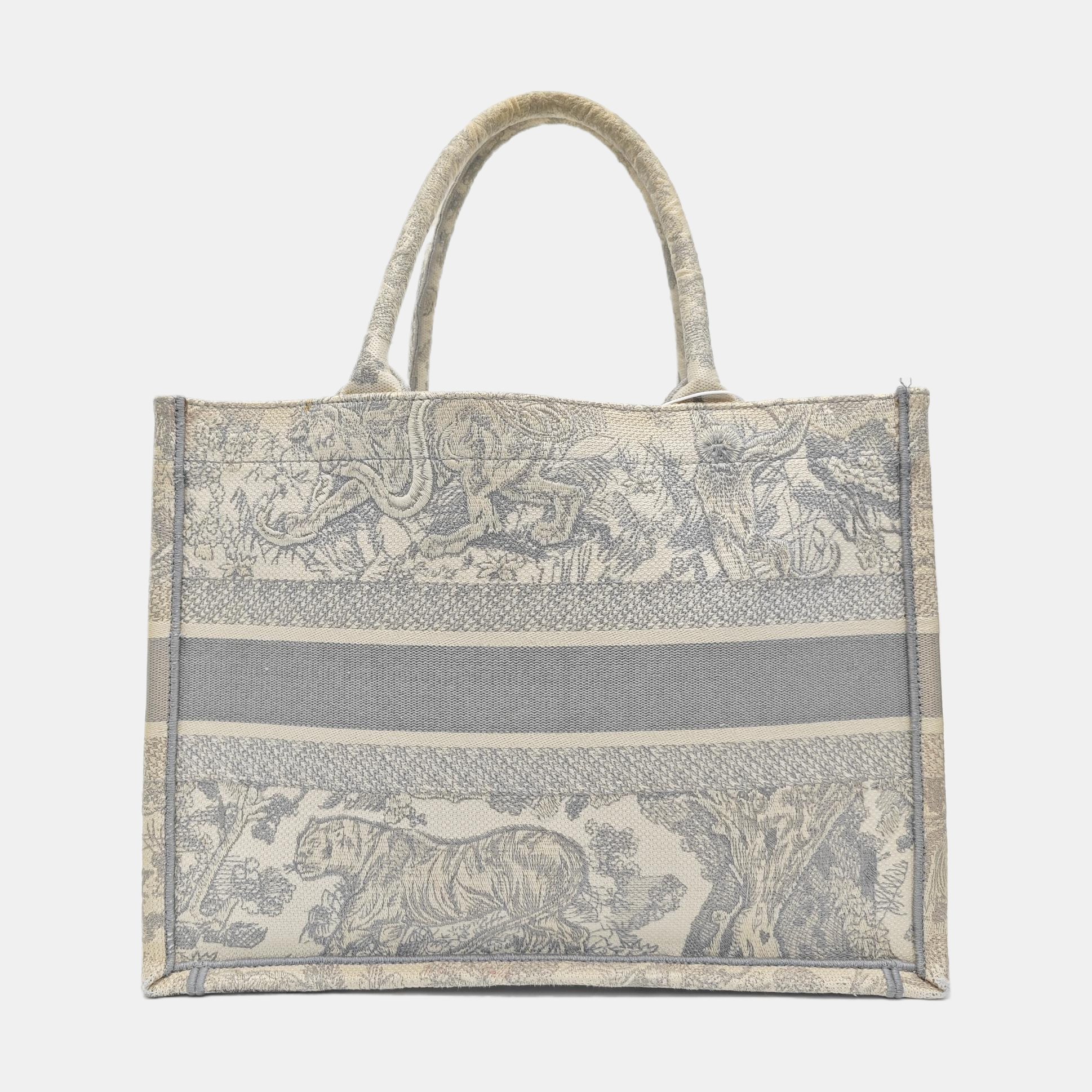 Book Tote Medium Fabric Gray